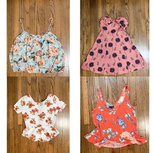 #Flowerpower 3 Tops + 1 Dress for $40
